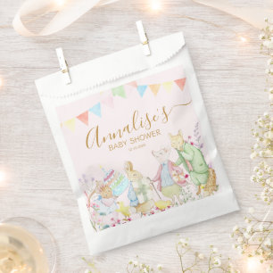 Sachets En Papier Beatrix rose Potter Pierre le Baby shower lapin