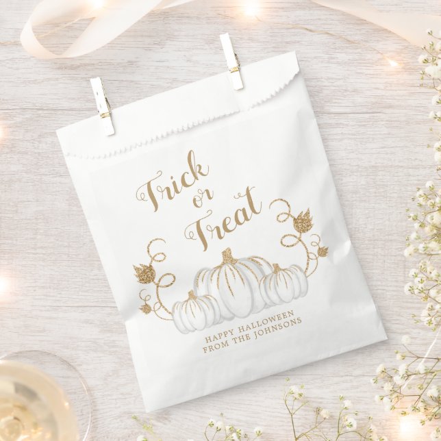 Sachets En Papier Beau Citrouille Trick Ou Treat Halloween (Coupé)