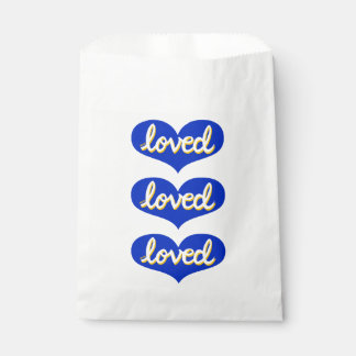 Sachets En Papier BEAUCOUP AIMÉ - Coeurs d'amour bleu