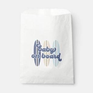 Sachets En Papier Bébé à bord Surfboard Baby shower de plage