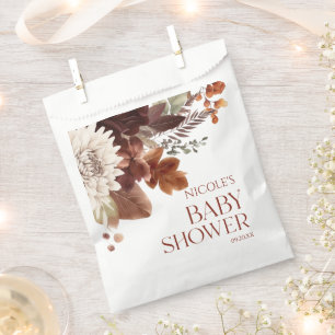 Sachets En Papier Bébé Brown Bourgogne Dans Le Baby shower Floral Fl