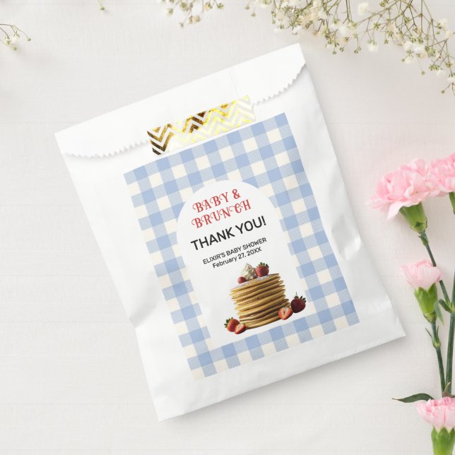 Sachets En Papier Bébé & Brunch Baby shower de crêpes aux fraises bl (Scellé)