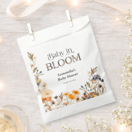 Sachets En Papier Bébé en fleurs Élégante aquarelle Fleurs sauvages