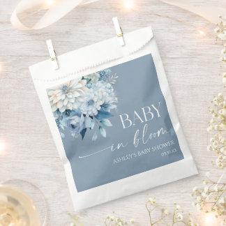 Sachets En Papier Bébé en fleurs Saumon Bleu Floral Baby Shower