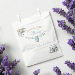 Sachets En Papier Bébé Floral En Fleur Bleu Bébé Garçon Douche