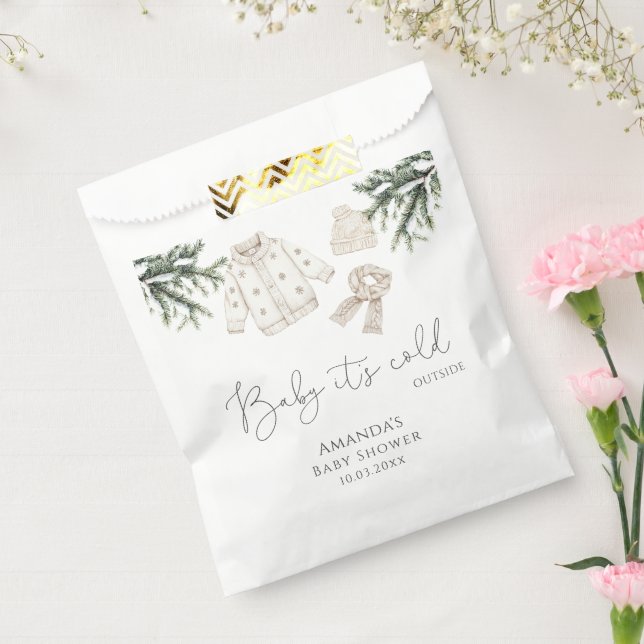 Sachets En Papier Bébé Il fait froid à l'extérieur du Baby shower (Scellé)