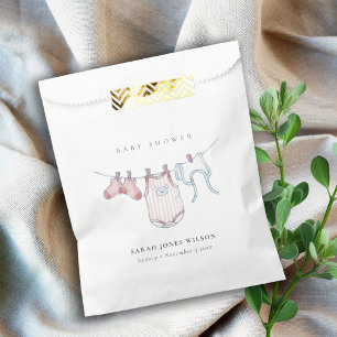 Sachets En Papier Bébé rose simple mignonne Baby shower de linge