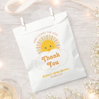 Sachets En Papier Bébé Soleil Cadeau de Naissance Voici le Fils Merc