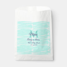 Bébé vert pastel en fleurs monogramme baby shower 