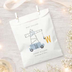 Sachets En Papier Belle construction grue Boy's Urban Baby shower
