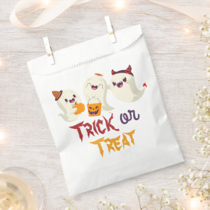 Sachets En Papier Belle Fantômes Halloween Anniversaire Tricot ou tr