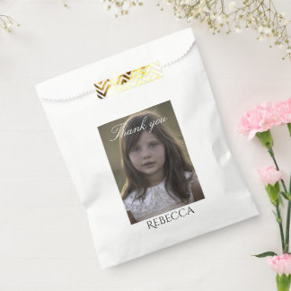 Sachets En Papier Belle fille anniversaire personnalisé photo sac de