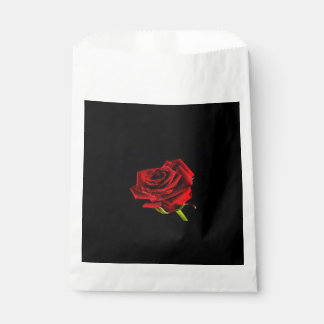 Sachets En Papier Belle rose rouge