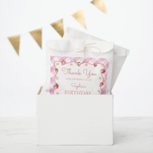 Sachets En Papier Berry fraise Sweet 1er anniversaire Wavy