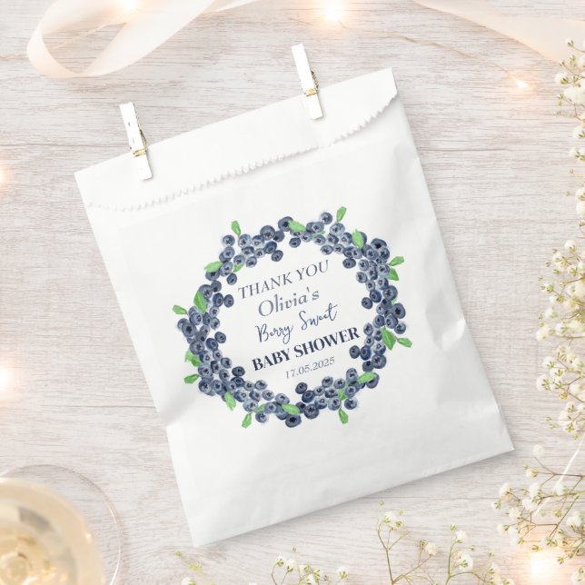 Sachets En Papier Berry Sweet Baby shower Blueberry Baby Girl Boy (Coupé)