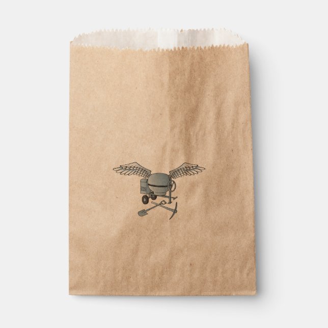 Sachets En Papier Béton bleu-gris (Devant)