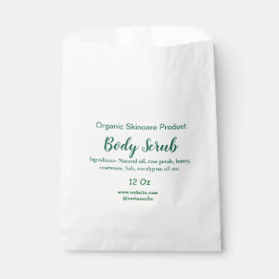 Sachets En Papier beurre de gommage corporel vert naturel bio ajoute