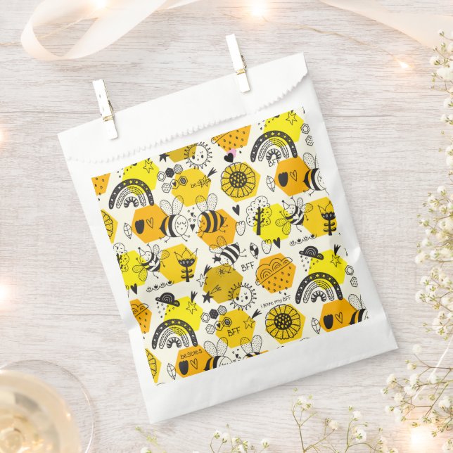 Sachets En Papier BFF Queen Bee Dons Pour Besties Sauver Les Abeille (Coupé)