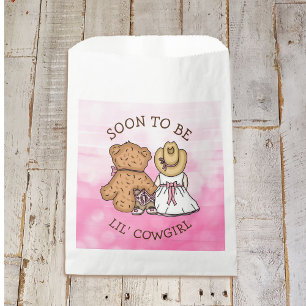 Sachets En Papier Bientôt Être Lil' Cowgirl Baby shower Rose