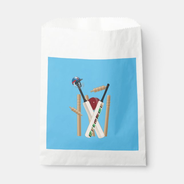 Sachets En Papier Billets De Cricket, Casque, Chauves-Bateaux Et Bal (Devant)
