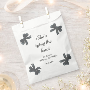 Sachets En Papier Black Bow Elle Attache La Fête des mariées de noeu