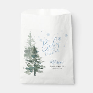 Sachets En Papier Bleu de la forêt d'hiver Il fait froid à l'extérie