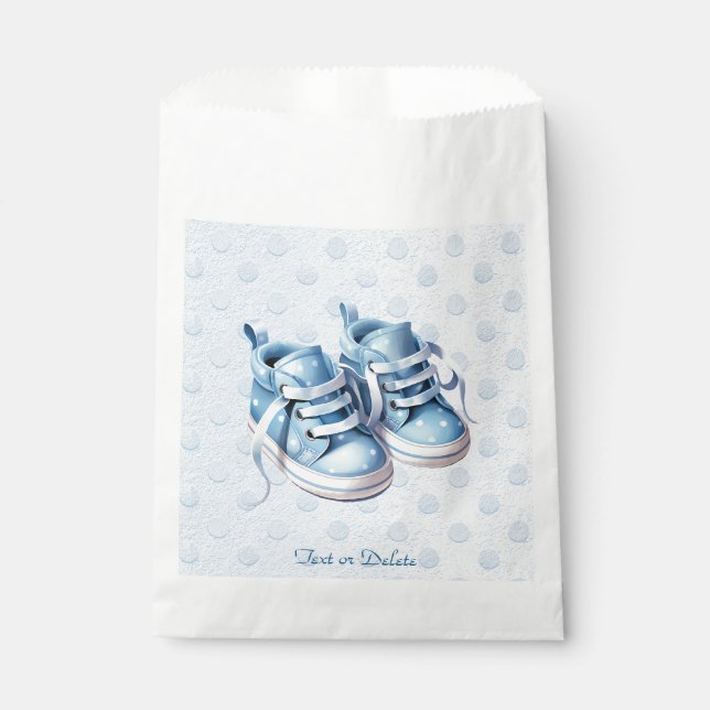 Sachets En Papier Blue Baby Chaussures Favor Sac (Devant)