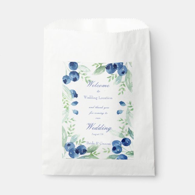 Sachets En Papier Blueberry Midsummer Rustic Berry Mariage (Devant)