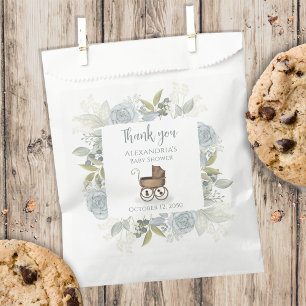 Sachets En Papier Boho Baby shower Merci Floral Vintage Rose