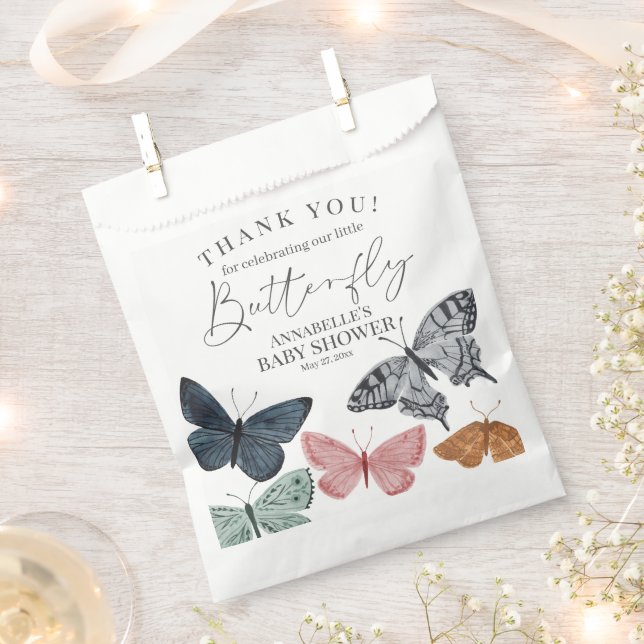 Sachets En Papier Boho Butterfly Baby shower Dessert Favoriser Sac (Coupé)