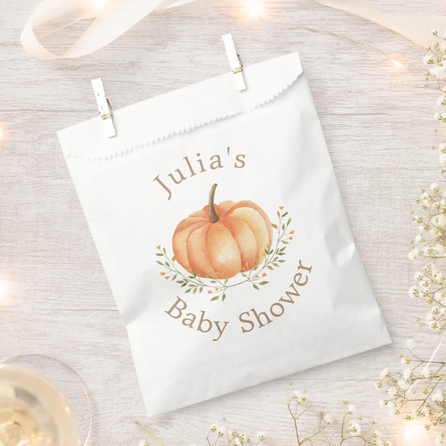 Sachets En Papier Boho Citrouille Automne Autumn Foliage Baby shower (Coupé)