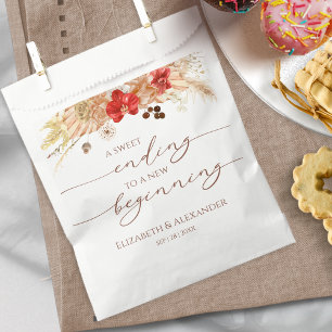 Sachets En Papier Boho Floral Sweet Terminer le nouveau Mariage de