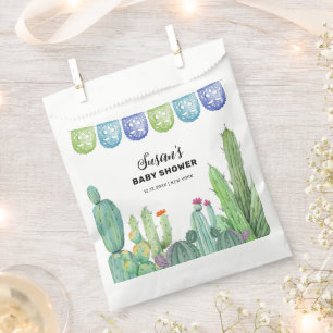 Sachets En Papier Boho Green Taco Fiesta Cactus Baby shower