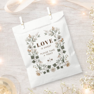 Sachets En Papier Boho Moderne Folk L'Amour Mariage Est Douce