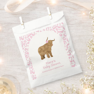 Sachets En Papier Boho rose mignon Sainte vache Floral Girl Baby sho