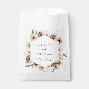Sachets En Papier Boho rustique Neutre Floral Mariage Favor Sac