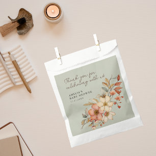 Sachets En Papier Boho Sage Green Fleur sauvage Baby shower Floral
