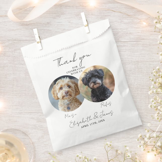 Sachets En Papier Boissons sur nous Pet Dog 2 Mariage photo (Coupé)