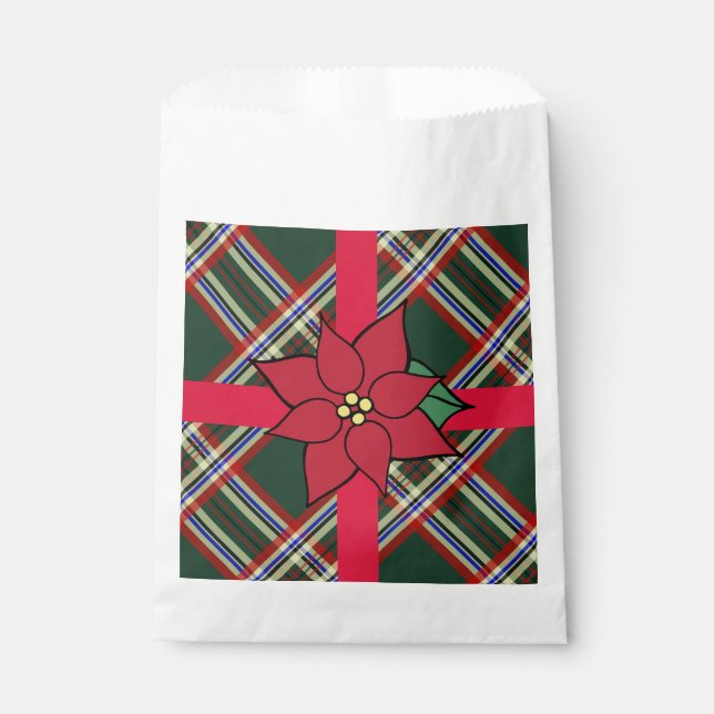 Sachets En Papier Bonbons de Noël Poinsettia Party Cookies (Devant)