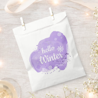 Sachets En Papier Bonjour Aquarelle Hiver