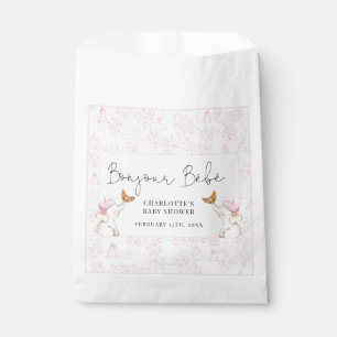 Sachets En Papier Bonjour Bebe Romantique Français Baby shower fille