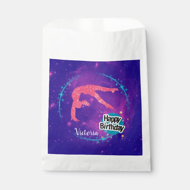 Sachets En Papier Bonne Gymnastique d'anniversaire Galaxy Tumbling (Devant)