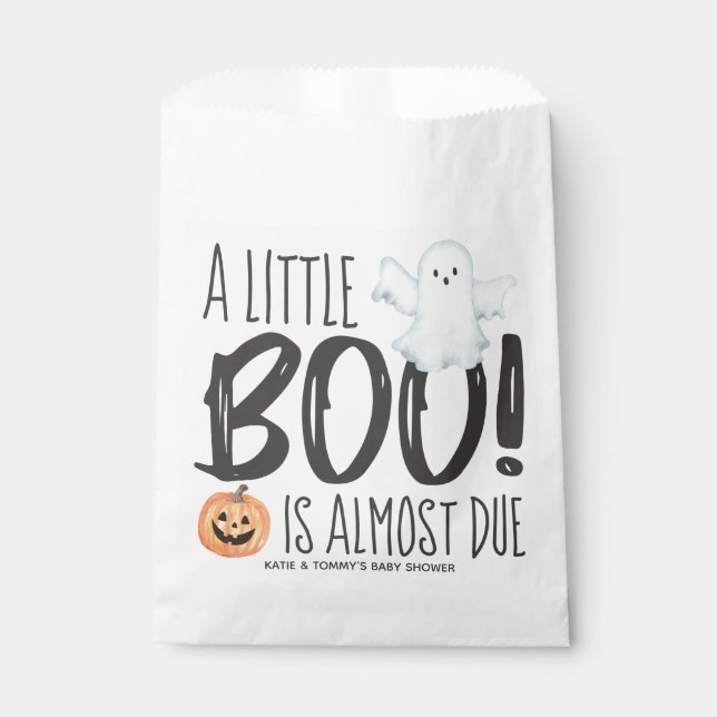 Sachets En Papier Boo Ghost Jack O'Lantern Baby shower d'Halloween (Devant)