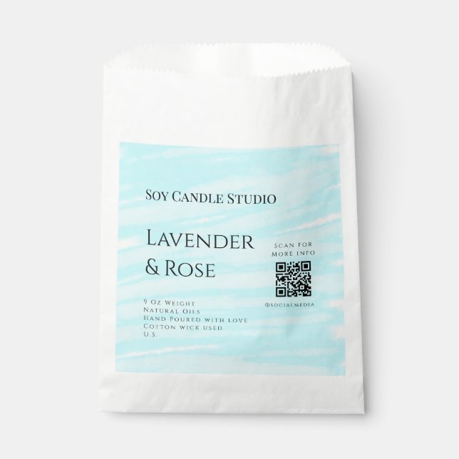 Sachets En Papier Bougie de soja rose Lavender entreprise ajouter q  (Devant)