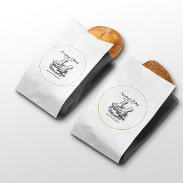Sachets En Papier Boulangerie artisanale vintage retro pour boulange