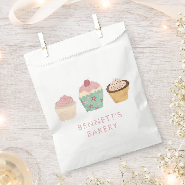 Sachets En Papier Boulangerie Café Cupcake Business Takeaway (Coupé)