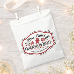 Sachets En Papier Boulangerie de pain d'épices de Mme Claus