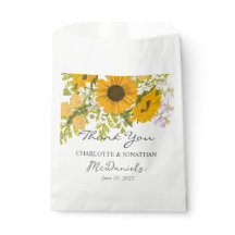 Bouquet de fleurs de soleil modernes jaunes Mariag