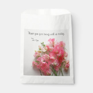 Sachets En Papier Bouquet de pois rose