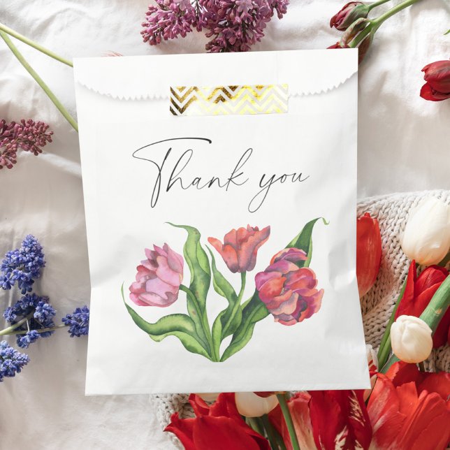 Sachets En Papier Bouquet d'eau Merci (Créateur téléchargé)